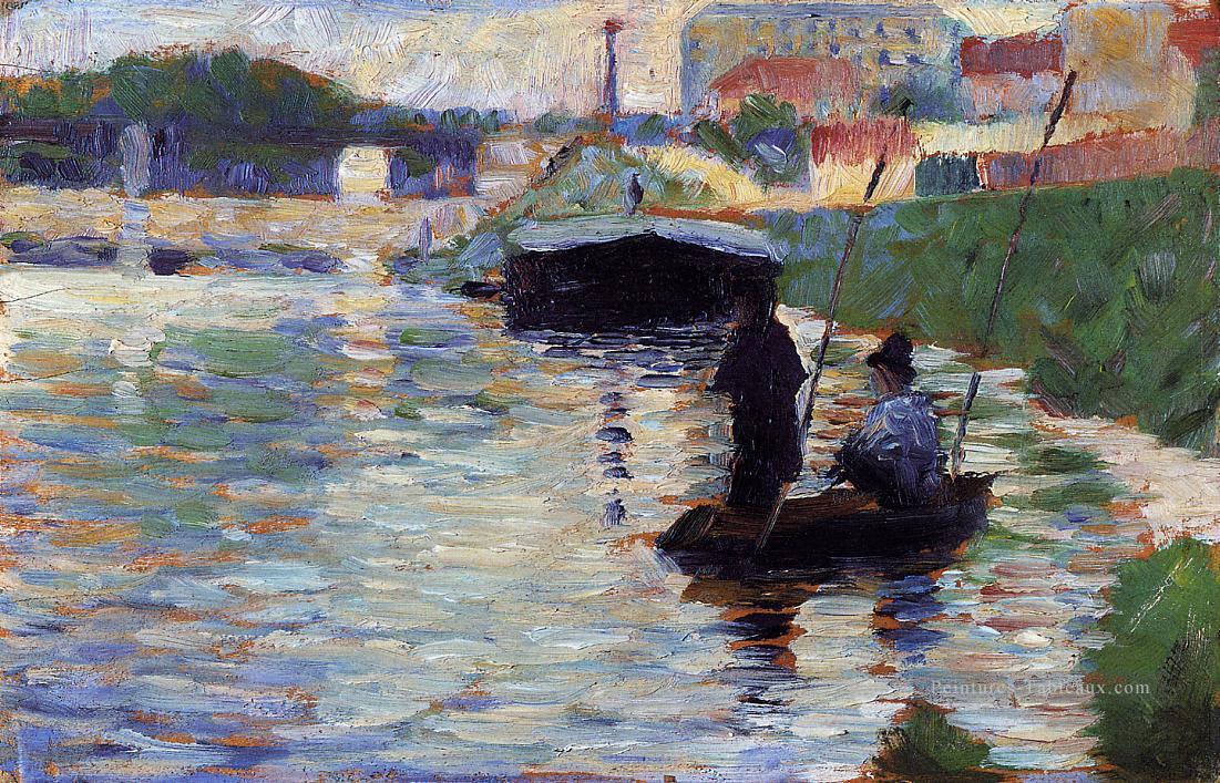 la vue du pont de la Seine 1883 Peintures à l'huile